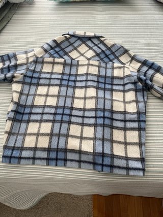 Chaqueta Zara cuadros azul y blanco Talla M
