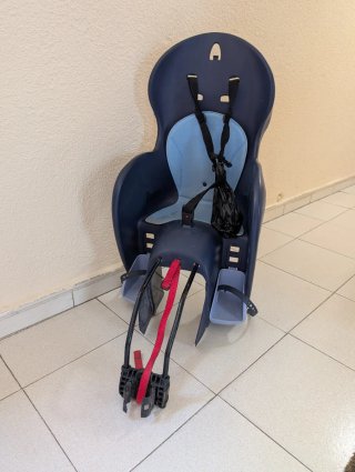 Silla infantil para bicicleta azul