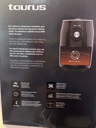 Freidora de aire Taurus 1000W