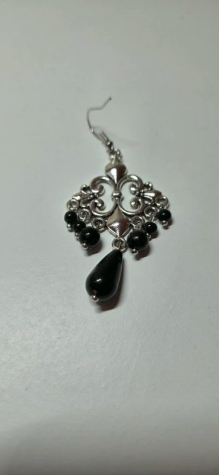 Pendientes Filigrana Gótica Negra