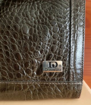 Bolso Cuero Verde 70s precioso