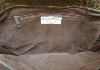 Bolso Cuero Verde 70s precioso