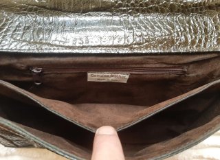 Bolso Cuero Verde 70s precioso