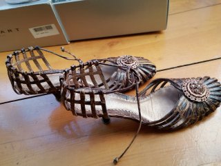 Zapatos Muxart Marrones y Dorados