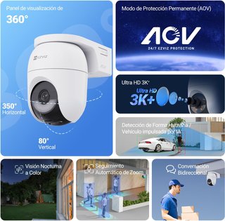Cámara Vigilancia Exterior EZVIZ Solar 6MP