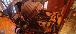 Triciclo doble para niños