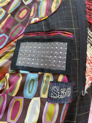 DESIGUAL. Americana hombre a cuadros. Talla L