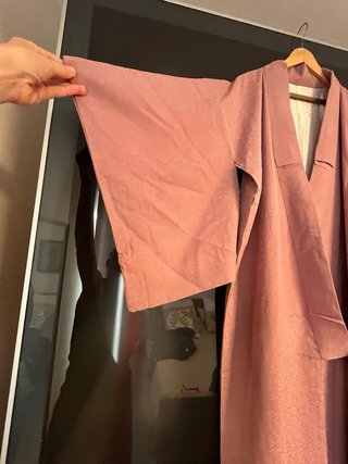 Kimono Japonés Original Morado y Blanco