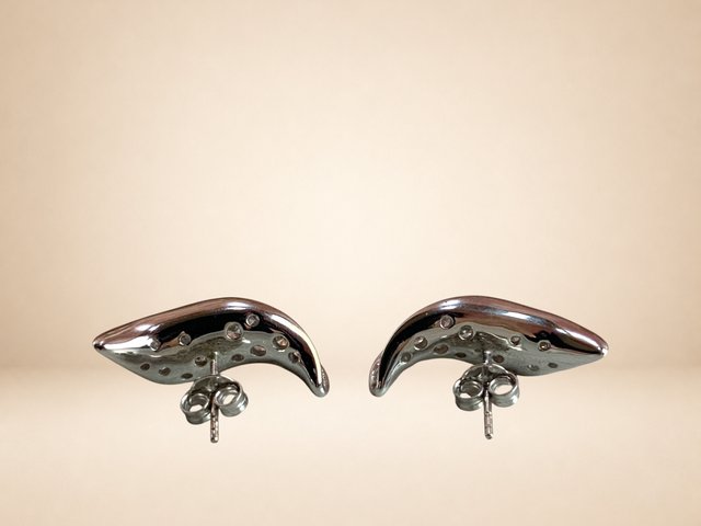 Pendientes Oro Blanco 18k Circonitas