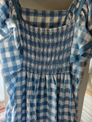 Vestido cuadros Vichy azul y blanco
