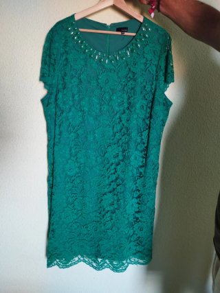 Vestido verde de fiesta talla 58
