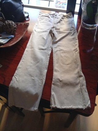 Pantalón ancho beige