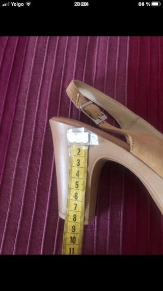 Sandalias de piel beige/marrón REBAJAS