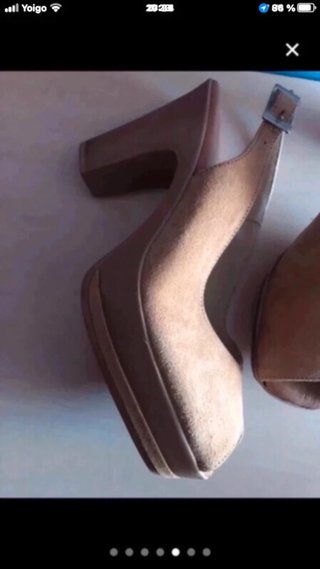 Sandalias de piel beige/marrón REBAJAS