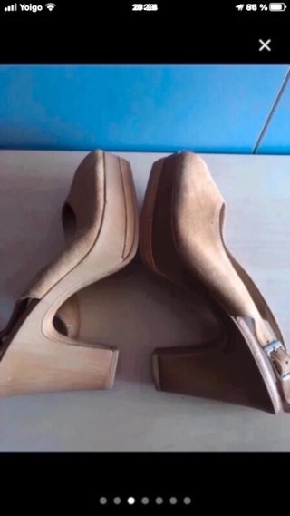 Sandalias de piel beige/marrón REBAJAS