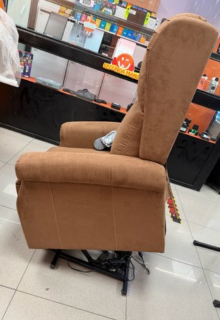 Sillón Masajeador Reclinable Tela Marrón
