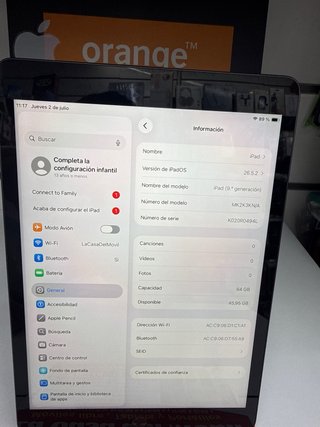 iPad 9ª Gen 64GB WiFi Plata 2021 como nuevo