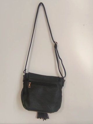 Bolso bandolera de piel negro