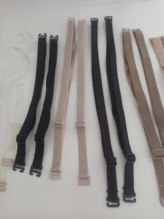 Tirantes sujetador beige, negro y transparente