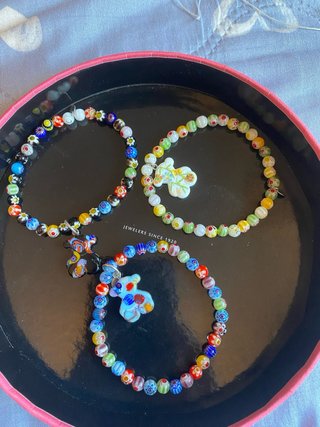 Juego de tres pulseras tous murano