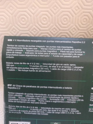 Atornillador Parkside 4V Recargable