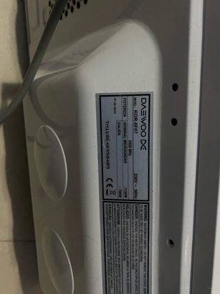 Microondas Daewoo Blanco Funciona bien