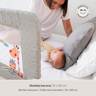 2 Interbaby Barrera Cama Abatible 90 cm Jirafa