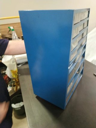 Caja organizadora de cajones azul