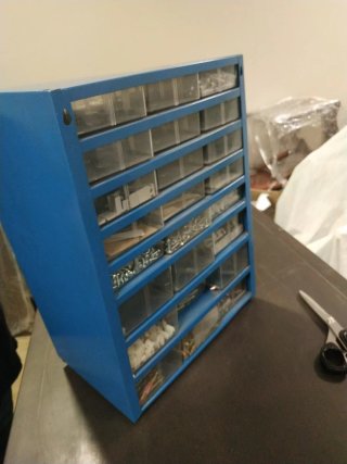 Caja organizadora de cajones azul