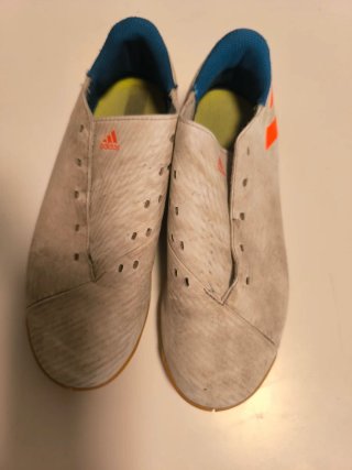Zapatillas Fútbol Sala Adidas Blancas Naranja