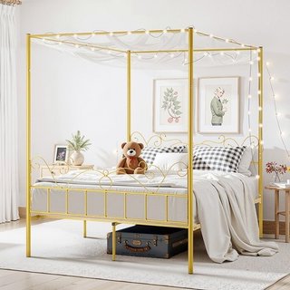 Struttura letto a baldacchino Queen Size, letto a