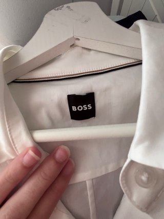 Camisa Blanca Manga Larga Boss