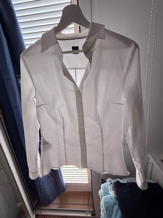 Camisa Blanca Manga Larga Boss