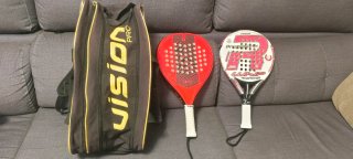 Paletero Vision Pro y 2 palas de pádel