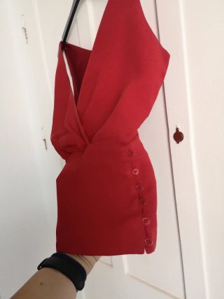 Conjunto Top y Falda Zara Rojo