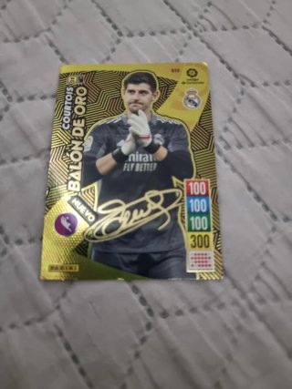 Carta Futbol Courtois Balon de Oro Panini
