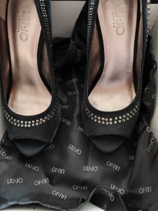 Zapatos Liu Jo Tacón Alto Brillantes Azul