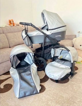 Carrito de bebé 3 piezas