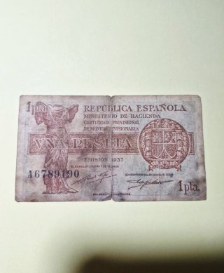 2 Billetes 1 Peseta 1937