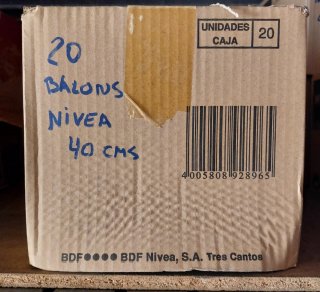 Caja 20 Balones Hinchables NIVEA NUEVOS 40 cms