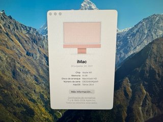 iMac M1 24 Rosa 2021 - 8GB RAM, 256GB SSD con caja