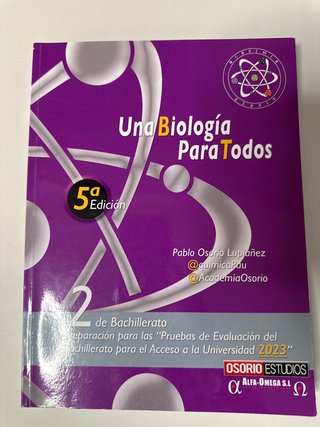 Libro Biología 5ª Edición Bachillerato 2023