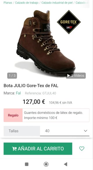 Botas de seguridad FAL Gore-Tex Marrón