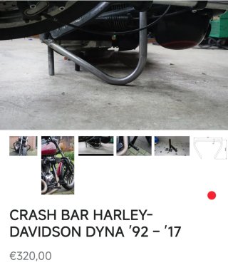 Crash Bar Harley Davidson Dyna Raw Metal Racer