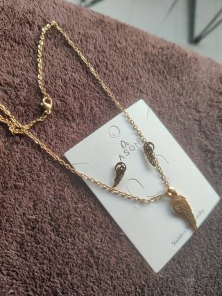 Conjunto Joyería ASON Alas Dorado