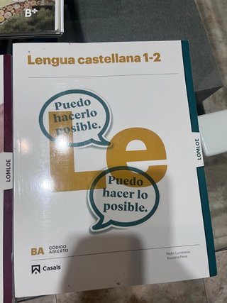 Libro Lengua Castellana 1-2 (entre otros)