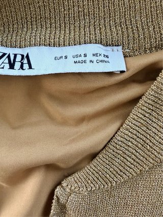 Bomber dorada Zara mujer
