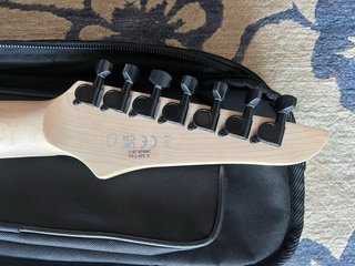 Guitarra 7 cuerdas Gears4music Roja/Naranja