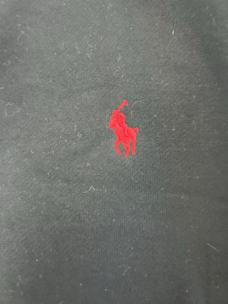 Sudadera Negra Ralph Lauren Logo Rojo
