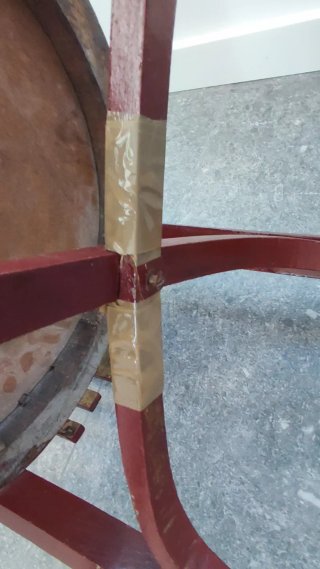2 Sillas Vintage Madera Rojas